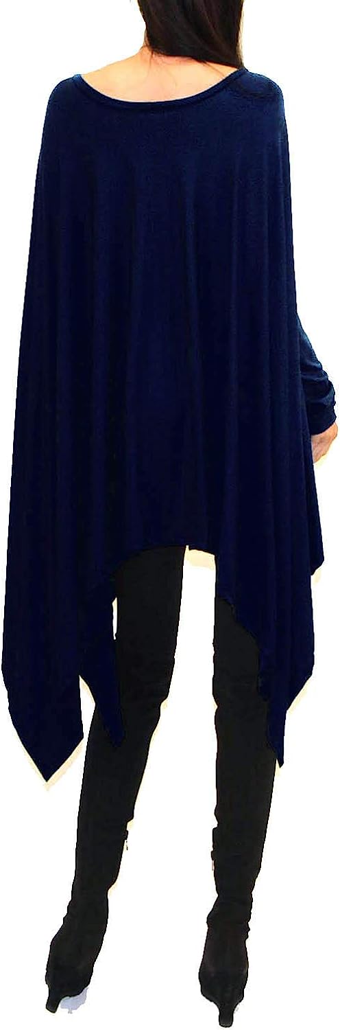 Vivicastle Women's USA Loose Bat Wing Dolman Poncho Tunic Dress Top - Image 3